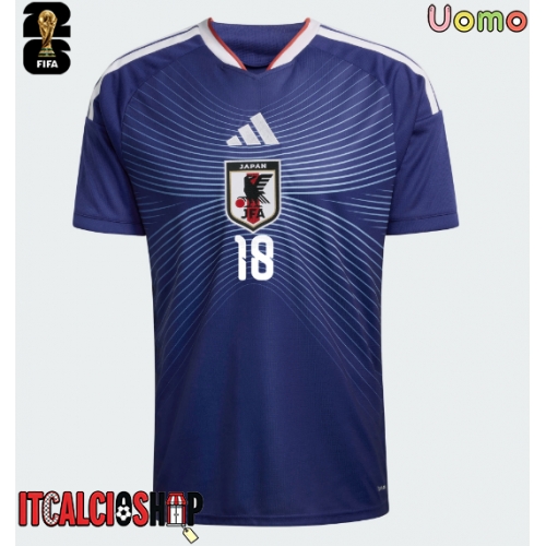 Giappone Ayase Ueda #18 Prima Maglia Mondiali 2026 Manica Corta